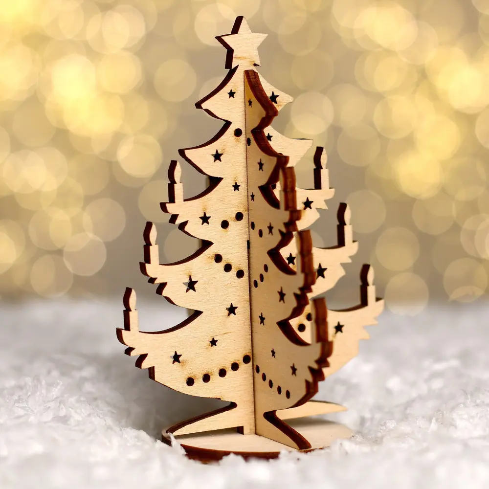 Фото 3 Модель из дерева WoodLand Toys Ёлка сборная №6 9x10 см Фото 3 Модель из дерева WoodLand Toys Ёлка сборная №6 9x10 см
