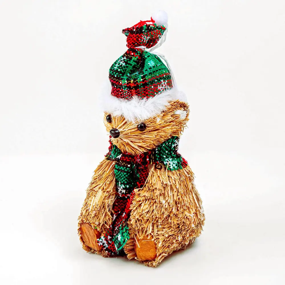 Фото Декоративный Сувенир Лесная Мастерская Зимнее Волшебство Мишка в шапочке и шарфе 9x8x18 см