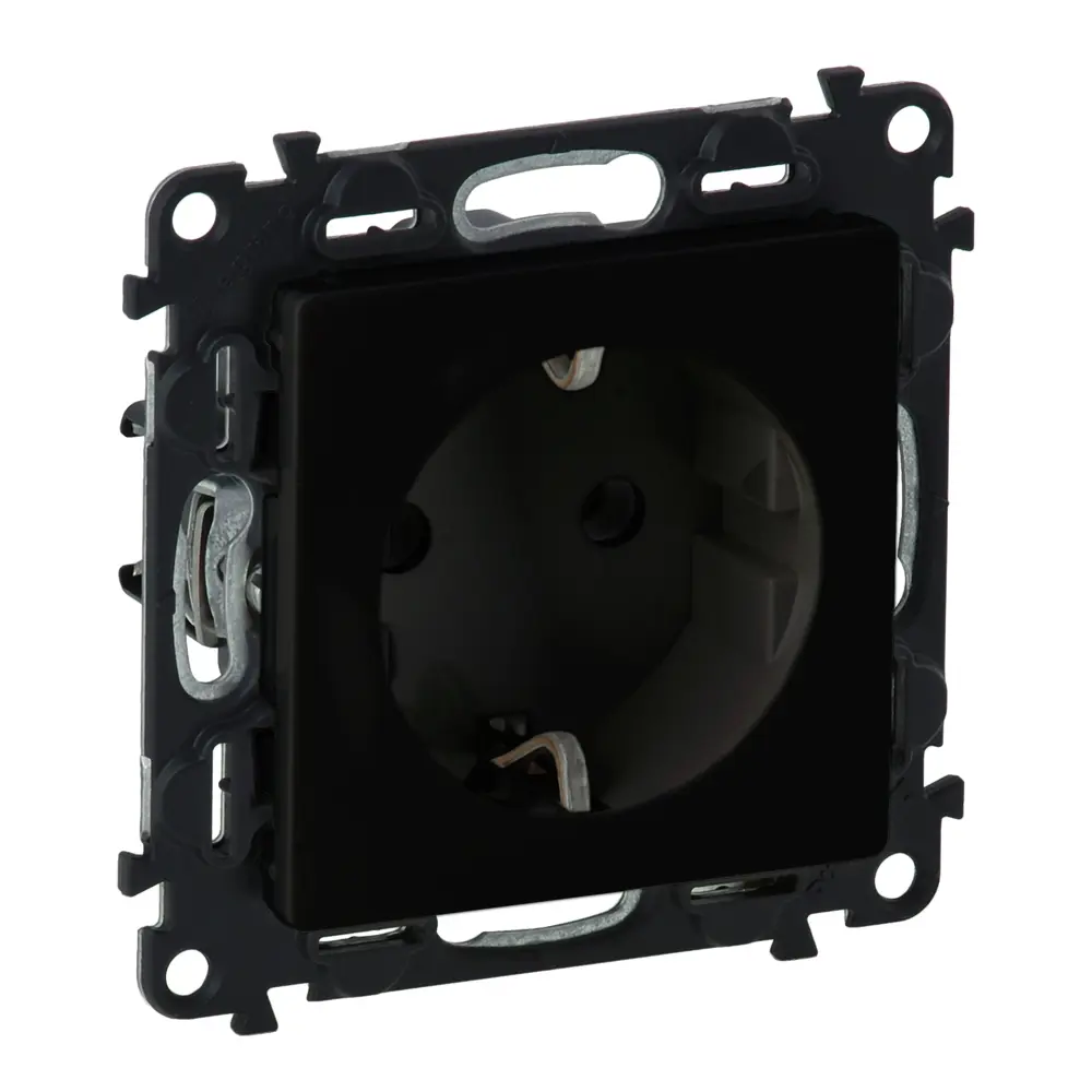 Фото Розетка встраиваемая Legrand Серия отсутствует 756321 с заземлением цвет антрацит Фото Розетка встраиваемая Legrand Серия отсутствует 756321 с заземлением цвет антрацит