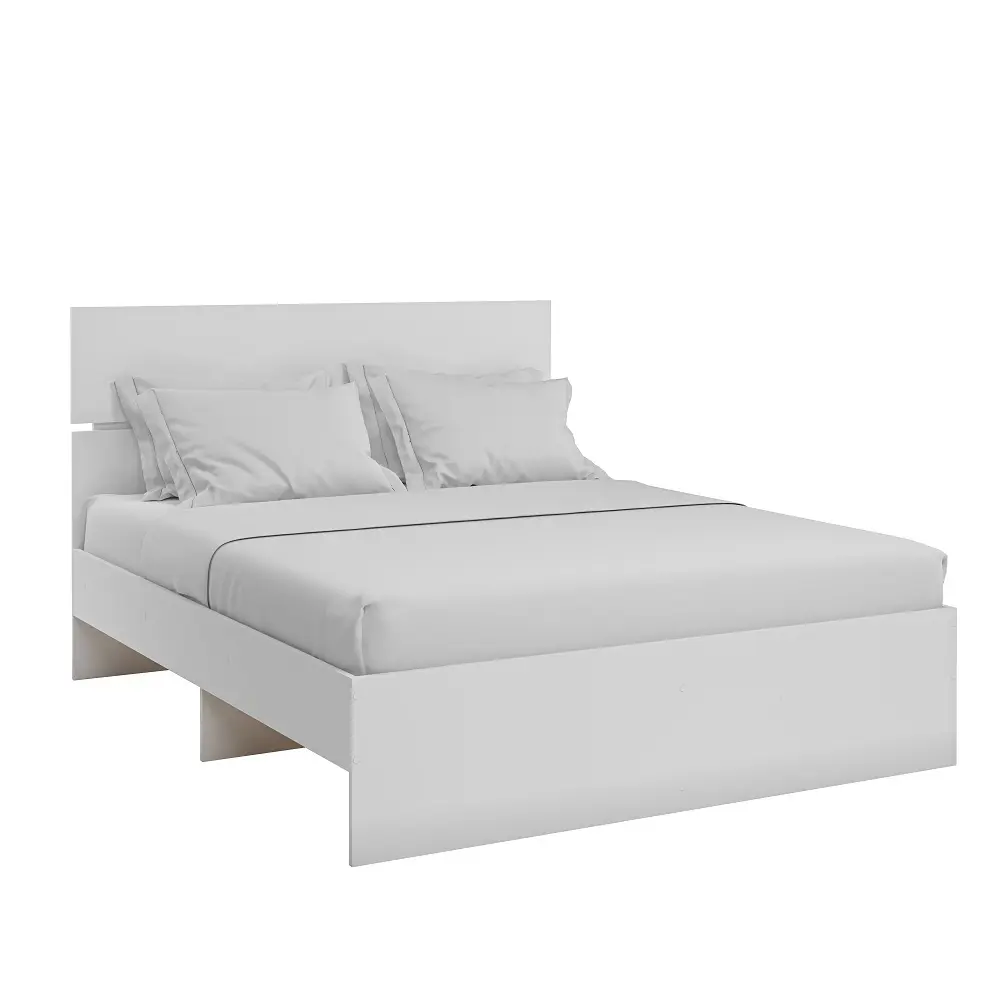 Фото Кровать Комфорт М-8 160x200 см ЛДСП цвет белый Фото Кровать Комфорт М-8 160x200 см ЛДСП цвет белый