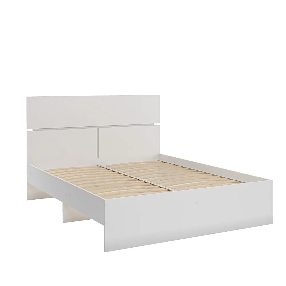 Фото 2 Кровать Комфорт М-8 160x200 см ЛДСП цвет белый Фото 2 Кровать Комфорт М-8 160x200 см ЛДСП цвет белый