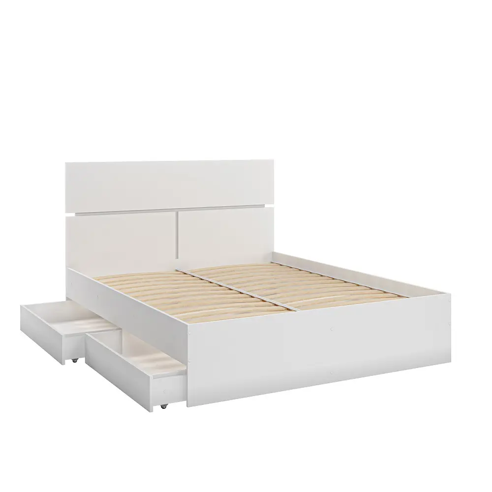 Фото 3 Кровать Комфорт М-8 160x200 см ЛДСП цвет белый Фото 3 Кровать Комфорт М-8 160x200 см ЛДСП цвет белый