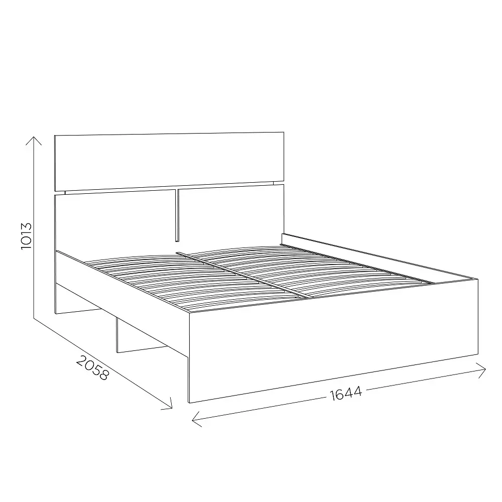 Фото 4 Кровать Комфорт М-8 160x200 см ЛДСП цвет белый Фото 4 Кровать Комфорт М-8 160x200 см ЛДСП цвет белый