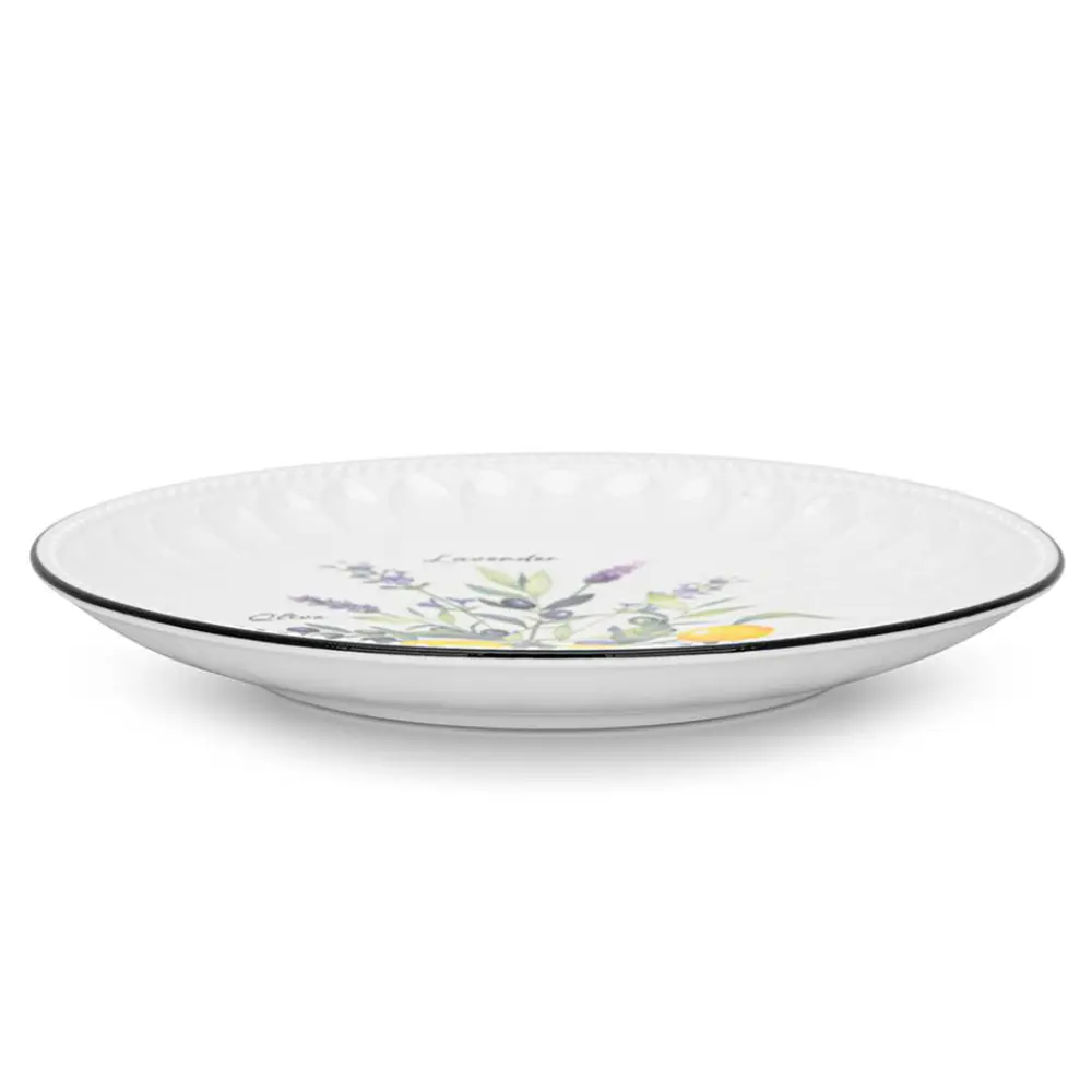Фото 3 Набор тарелок 2 шт Fissman Provence 26x3x26 см фарфор цвет слоновая кость/желтый Фото 3 Набор тарелок 2 шт Fissman Provence 26x3x26 см фарфор цвет слоновая кость/желтый
