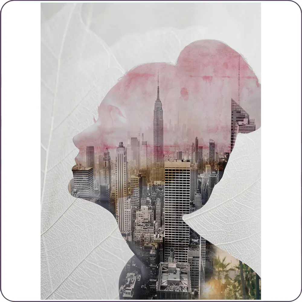 Фото 2 Фотообои флизелиновые Bartonwall 200x270 см Девушка Город Листья M235 Фото 2 Фотообои флизелиновые Bartonwall 200x270 см Девушка Город Листья M235