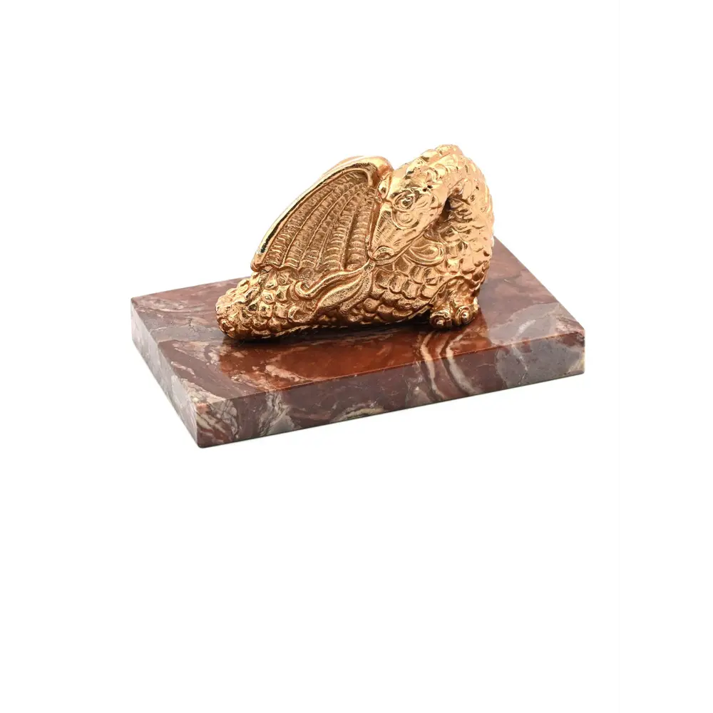 Фото 2 Дракон на подставке из лемезита 60x35x35 мм желтый Фото 2 Дракон на подставке из лемезита 60x35x35 мм желтый