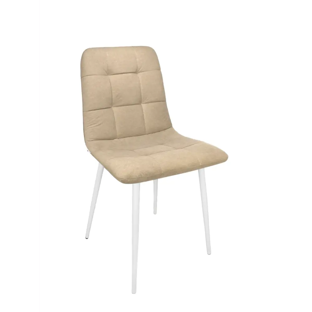 Фото Стул Callisto Mobili М205.1 44x89x42 см велюр цвет бежевый/белый