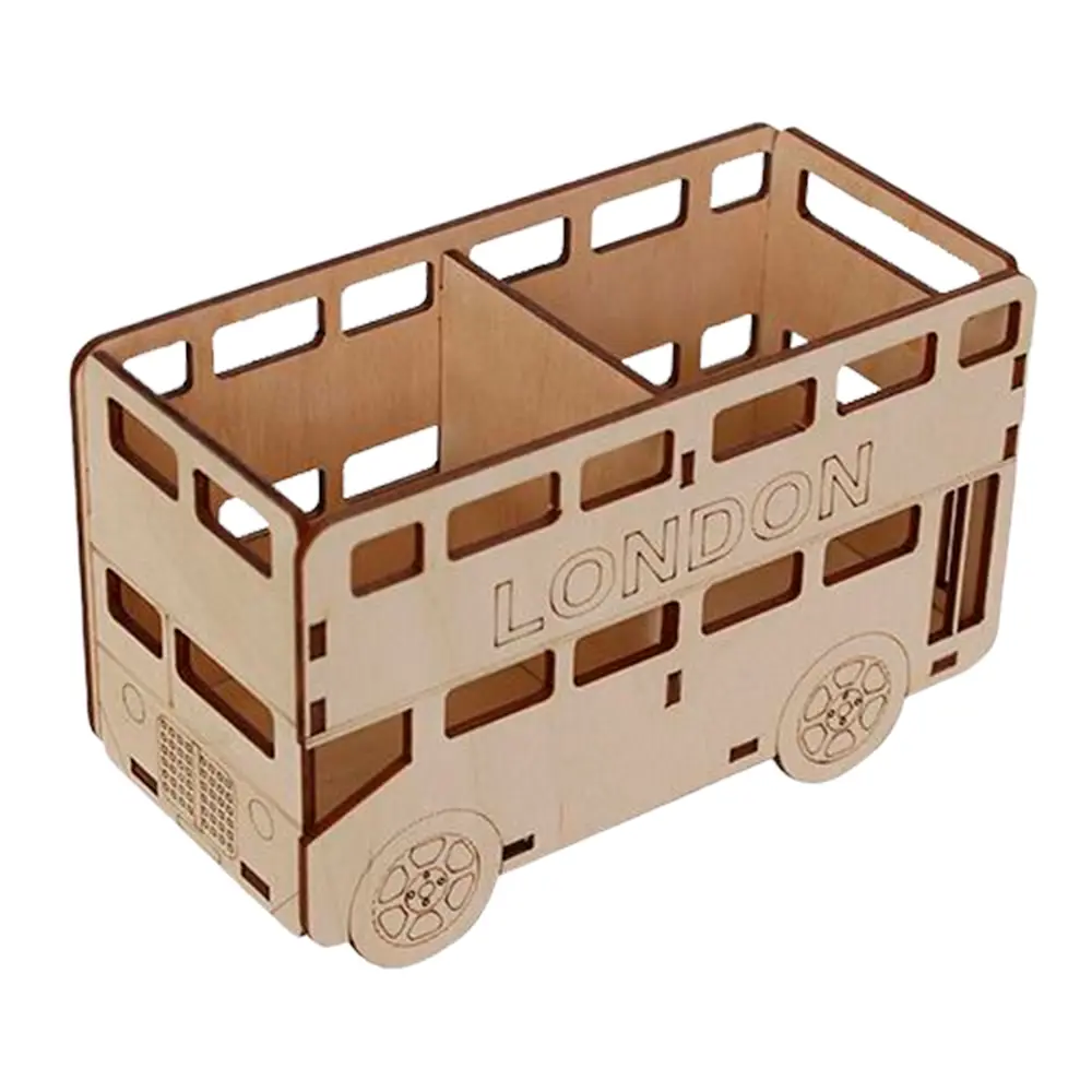 Фото Карандашница двойная 'LONDON BUS' 15.5x7x9.5см 3мм толщина фанеры Фото Карандашница двойная 'LONDON BUS' 15.5x7x9.5см 3мм толщина фанеры