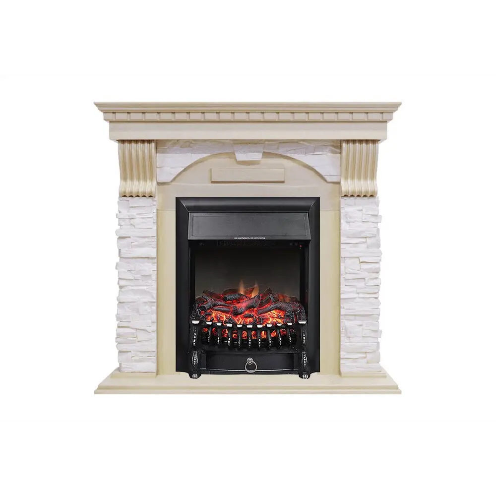 Фото Каминокомплект Royal Flame Dublin с очагом Fobos FX BL 1.5 кВт цвет кремовый/темное дерево Фото Каминокомплект Royal Flame Dublin с очагом Fobos FX BL 1.5 кВт цвет кремовый/темное дерево