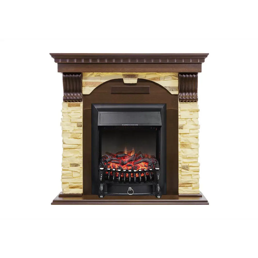 Фото Каминокомплект Royal Flame Dublin с очагом Fobos FX BL 1.5 кВт цвет слоновая кость/темное дерево Фото Каминокомплект Royal Flame Dublin с очагом Fobos FX BL 1.5 кВт цвет слоновая кость/темное дерево