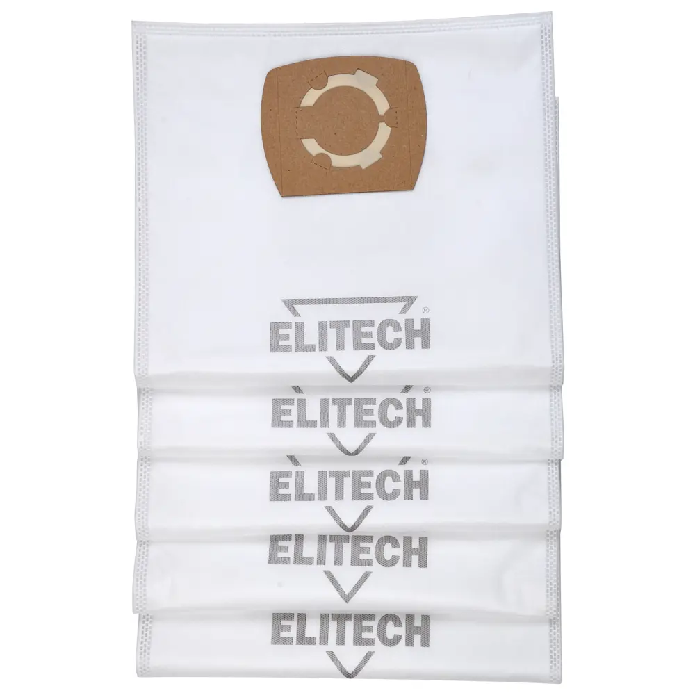Фото 3 Мешки синтетические для пылесоса Elitech 10 л, 5 шт.