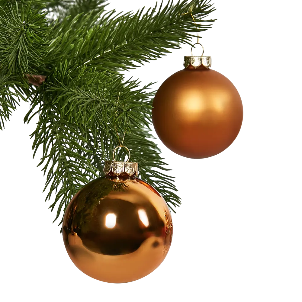 Фото 3 Набор новогодних шаров Christmas ø7 см цвет коричневый 8 шт.