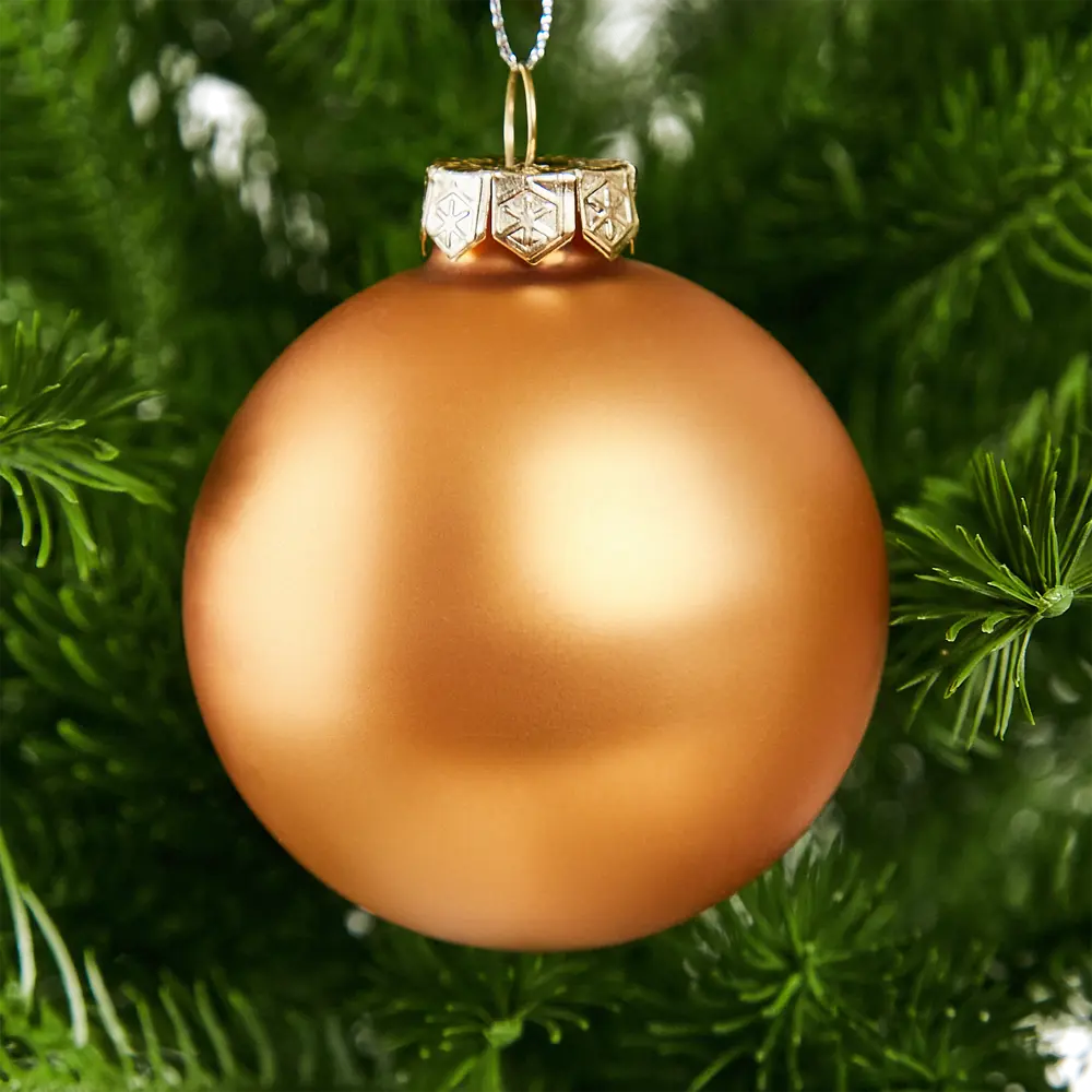 Фото 9 Набор новогодних шаров Christmas ø7 см цвет коричневый 8 шт.