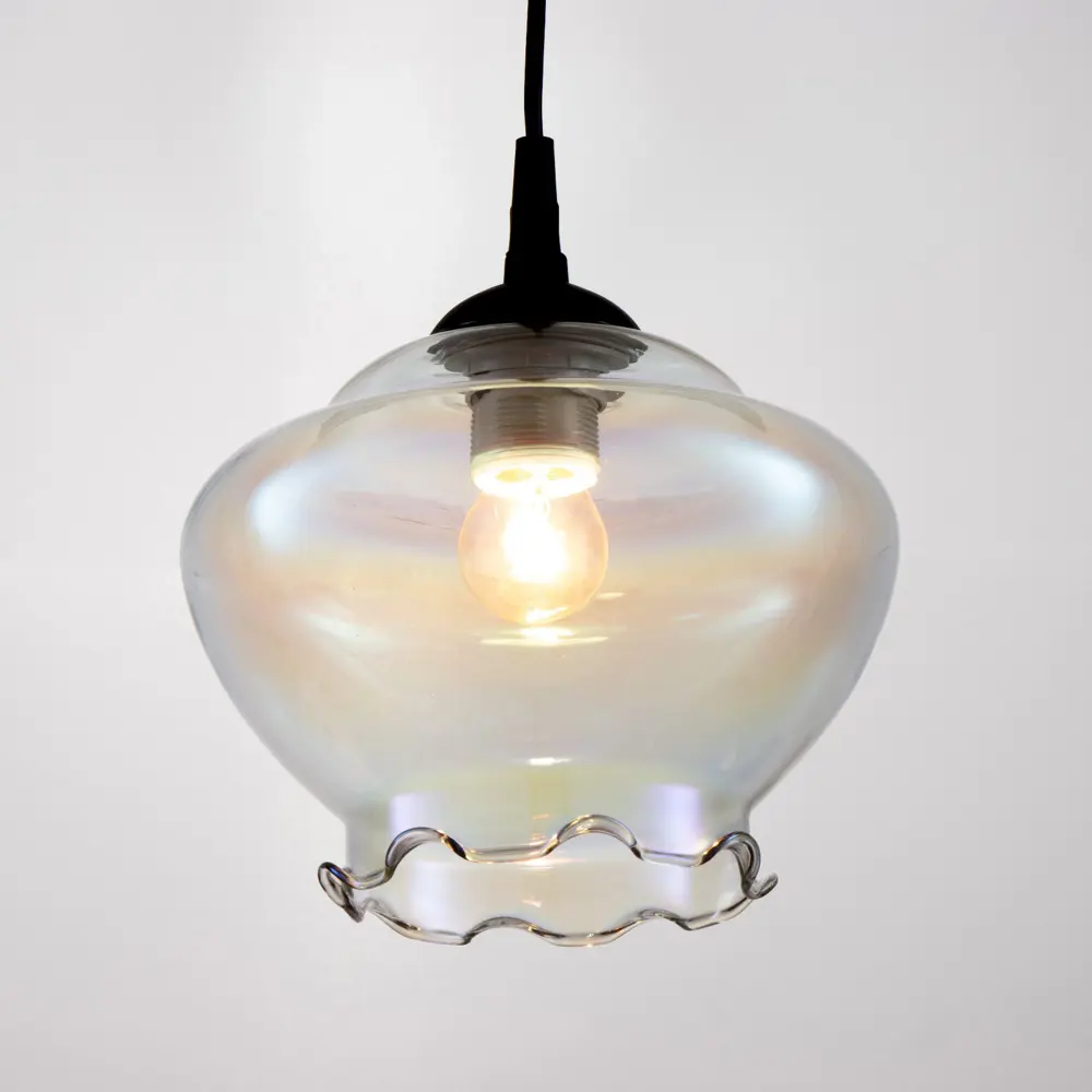 Фото 2 Светильник подвесной BAYERLUX Натали нап. Перламутровый 1 лампа 2 м² цвет черный Фото 2 Светильник подвесной BAYERLUX Натали нап. Перламутровый 1 лампа 2 м² цвет черный