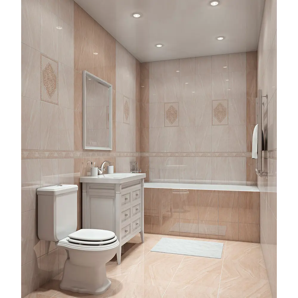 Фото 2 Декор плиточный настенный Globaltile Ternura 10212001904 7.5x25см цвет бежевый Фото 2 Декор плиточный настенный Globaltile Ternura 10212001904 7.5x25см цвет бежевый
