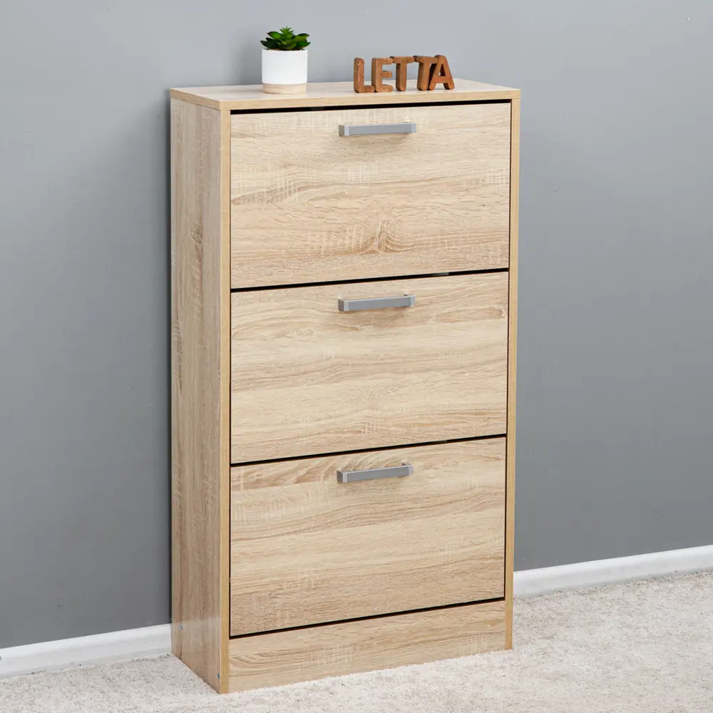 Фото 5 Шкаф для обуви Letta 58.4x104.8x24.4 см ЛДСП цвет дуб сонома Фото 5 Шкаф для обуви Letta 58.4x104.8x24.4 см ЛДСП цвет дуб сонома