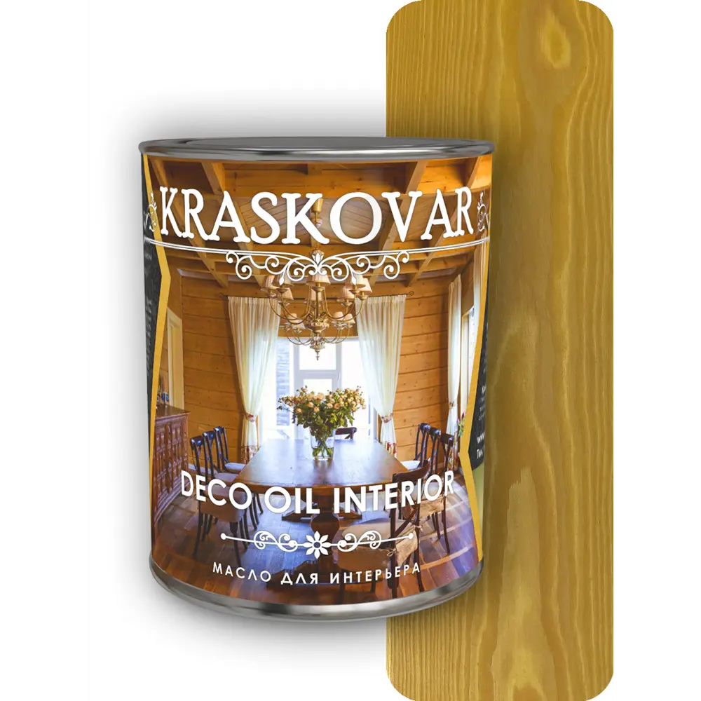 Фото Масло для интерьера Kraskovar Deco Oil Interior Ель 0.75 л Фото Масло для интерьера Kraskovar Deco Oil Interior Ель 0.75 л