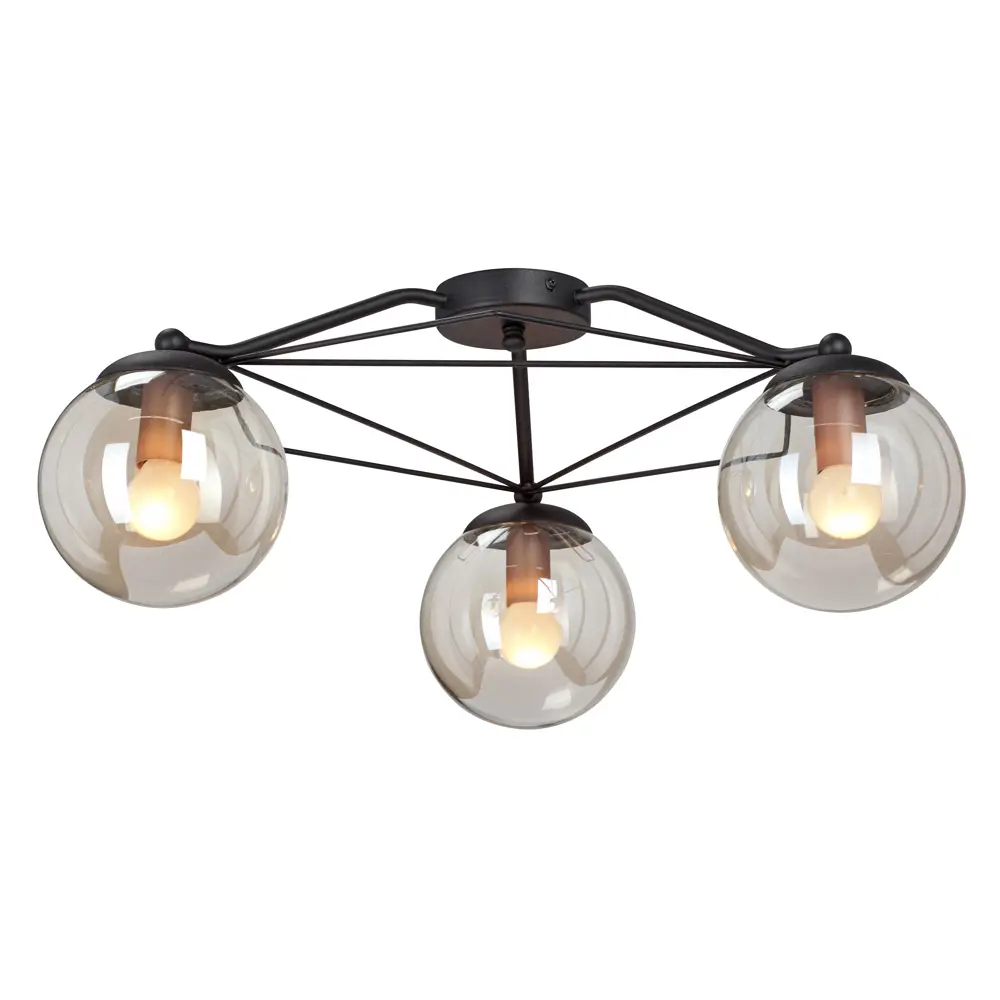 Фото Светильник потолочный VITALUCE V4722-1/3PL 3 лампы 9 м² цвет черный