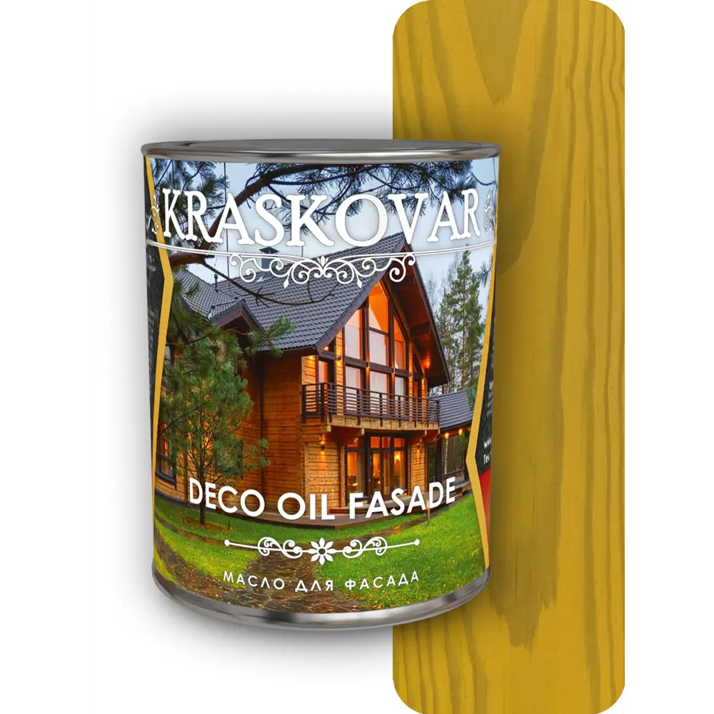 Фото Масло для фасада Kraskovar Deco Oil Fasade сочная дыня 0.75л Фото Масло для фасада Kraskovar Deco Oil Fasade сочная дыня 0.75л