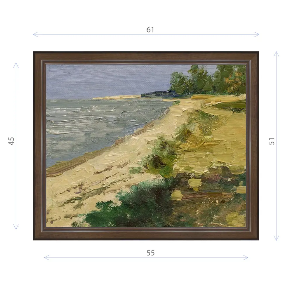 Фото Картина в раме Декор Депо Эдуард Абжинов "Песчаный берег" E21 51x61 см Фото Картина в раме Декор Депо Эдуард Абжинов "Песчаный берег" E21 51x61 см