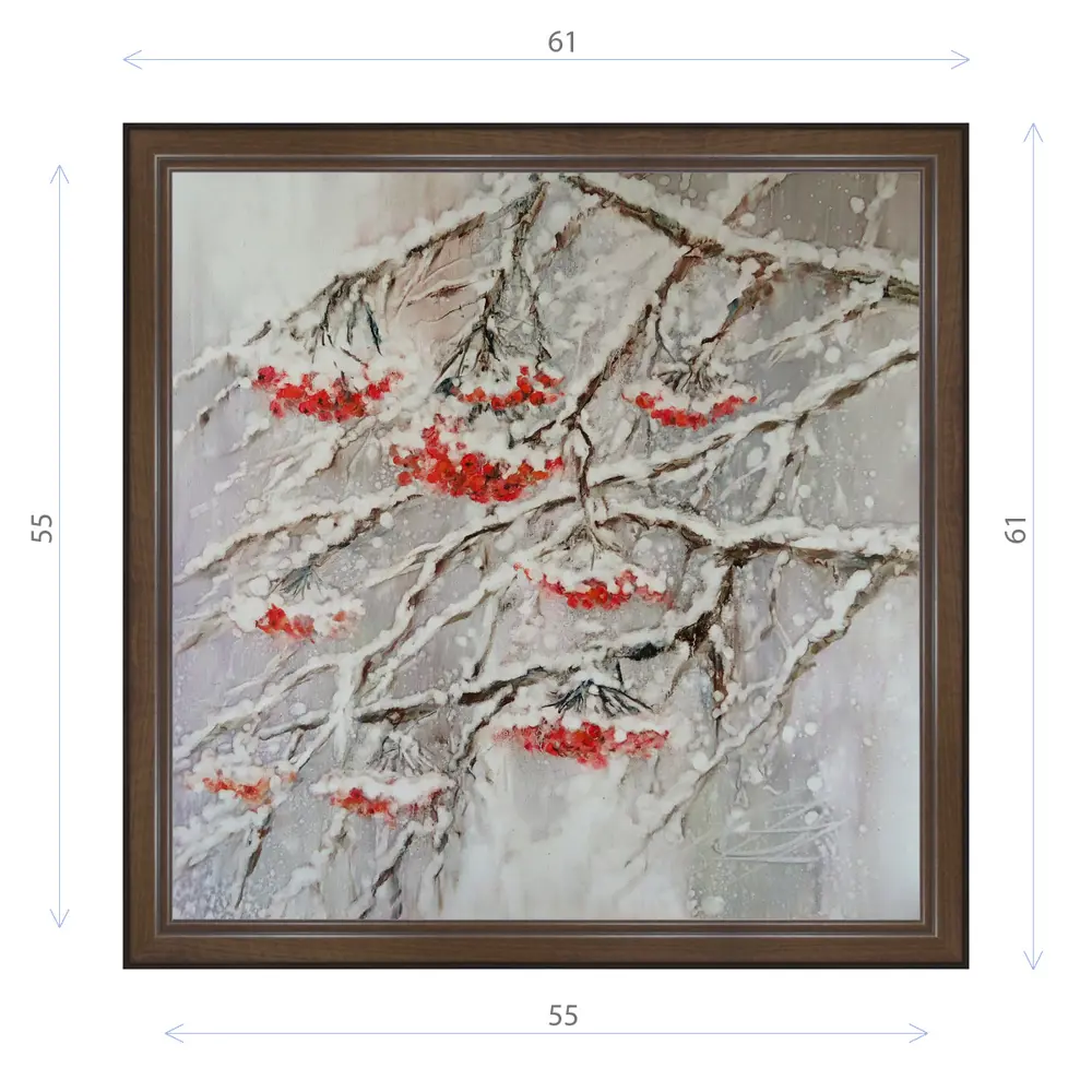 Фото Картина в раме Декор Депо Михаил Харитонов Горит костер рябины красной E21 61x61 см