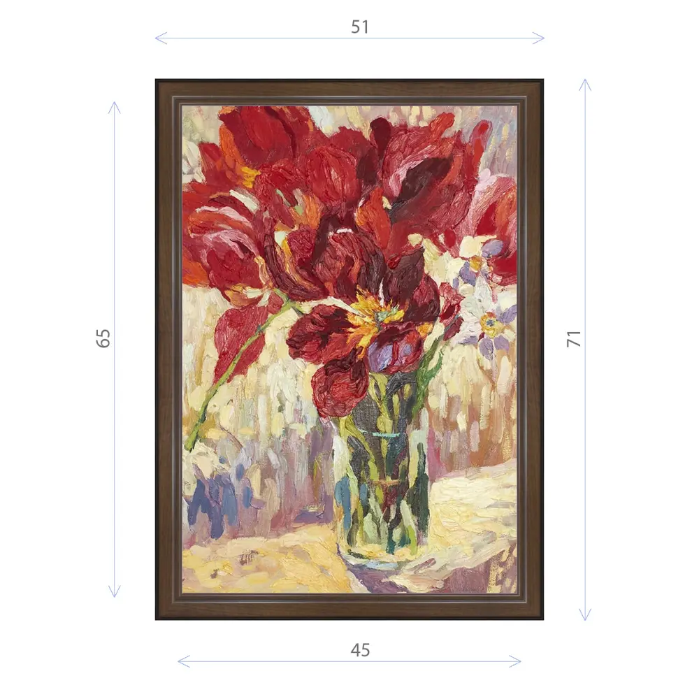 Фото Картина в раме Декор Депо Ксения Черномор "Тюльпановая рапсодия" E21 71x51 см Фото Картина в раме Декор Депо Ксения Черномор "Тюльпановая рапсодия" E21 71x51 см