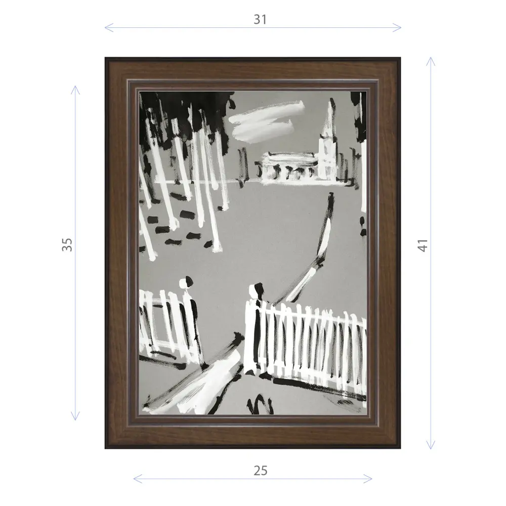 Фото Картина в раме Декор Депо Константин Малютин "Белый забор" E21 41x31 см Фото Картина в раме Декор Депо Константин Малютин "Белый забор" E21 41x31 см