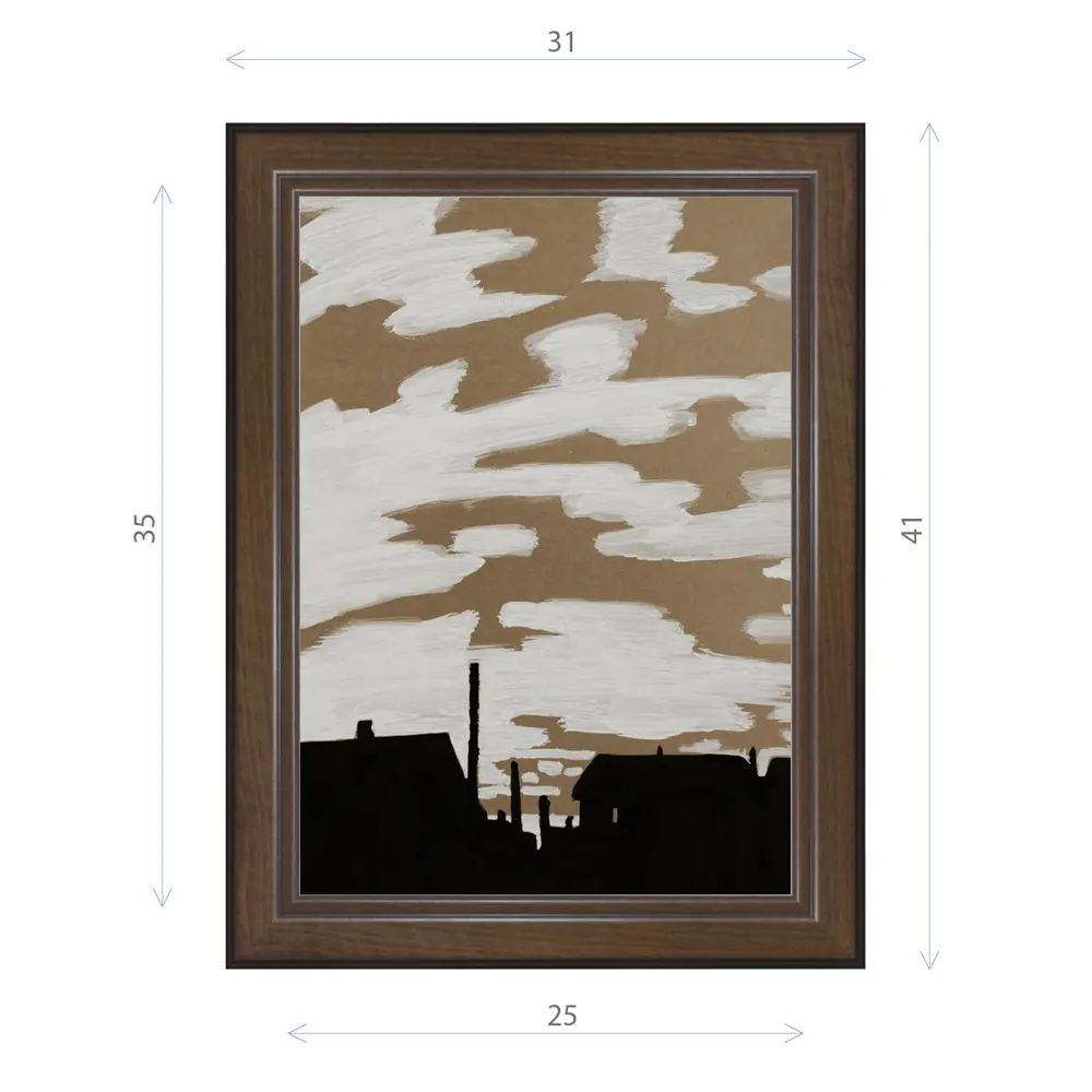 Фото Картина в раме Декор Депо Константин Малютин "Облака над селом" E21 41x31 см Фото Картина в раме Декор Депо Константин Малютин "Облака над селом" E21 41x31 см