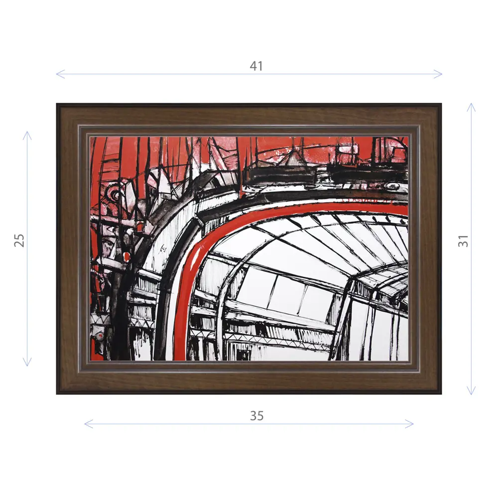 Фото Картина в раме Декор Депо Константин Малютин "Сооружение" E21 31x41 см Фото Картина в раме Декор Депо Константин Малютин "Сооружение" E21 31x41 см