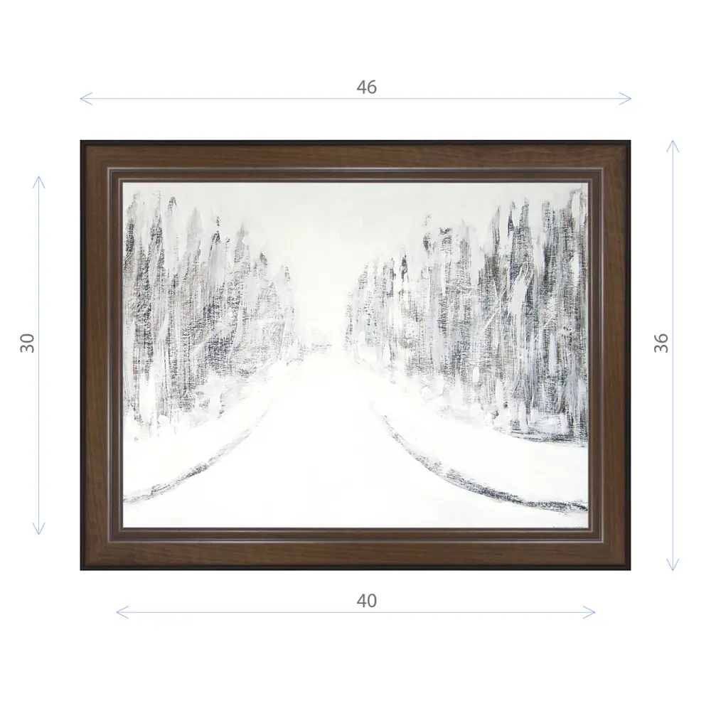 Фото Картина в раме Декор Депо Константин Малютин "Дорога зимой" E21 36x46 см Фото Картина в раме Декор Депо Константин Малютин "Дорога зимой" E21 36x46 см