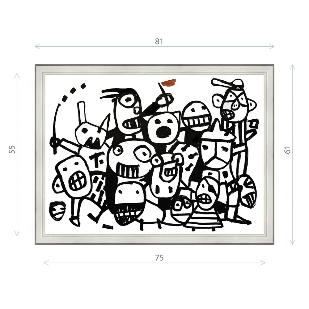 Фото Картина в раме Декор Депо Константин Малютин "Бунт" E20 61x81 см