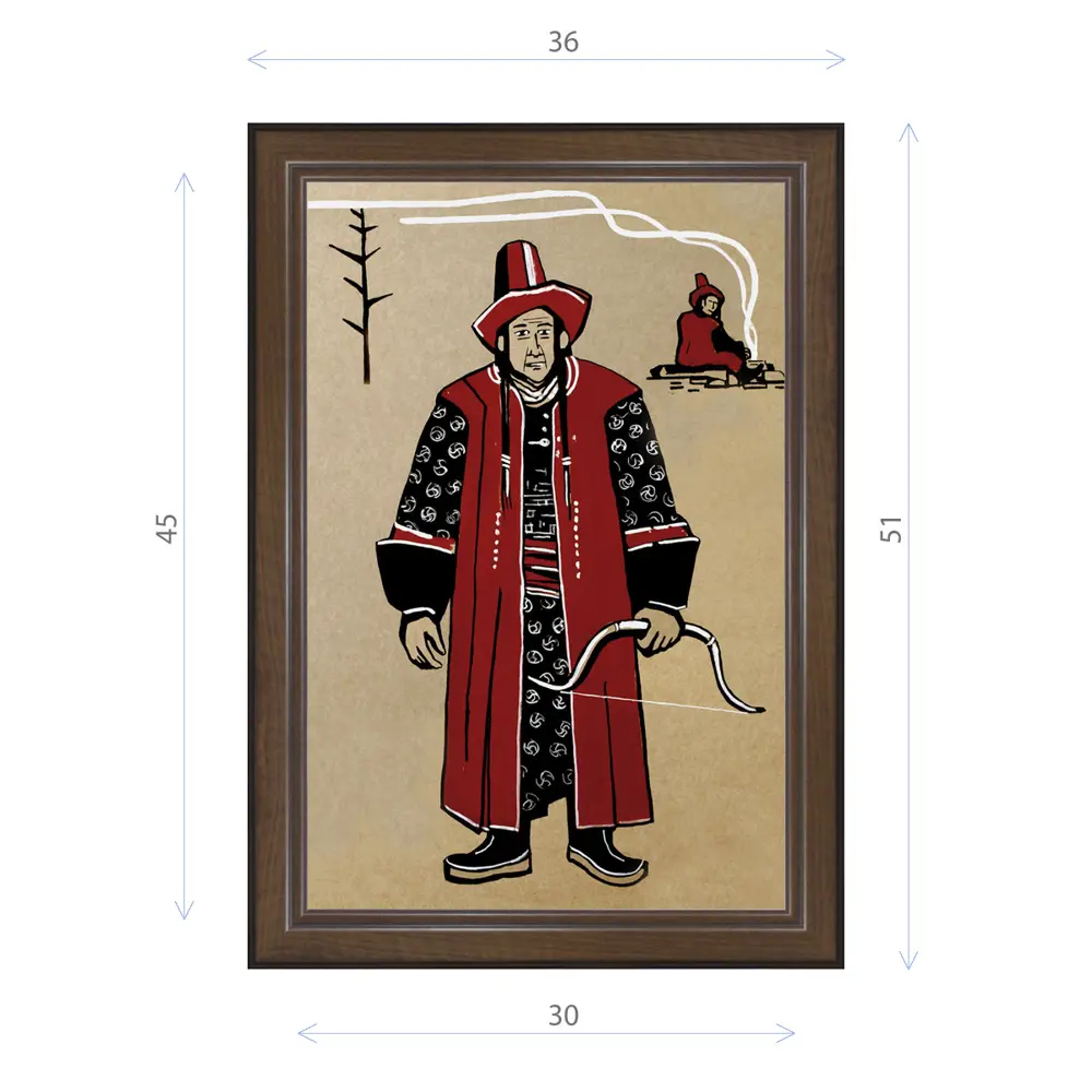 Фото Картина в раме Декор Депо Константин Малютин "Боролдой Мерген" E21 51x36 см Фото Картина в раме Декор Депо Константин Малютин "Боролдой Мерген" E21 51x36 см