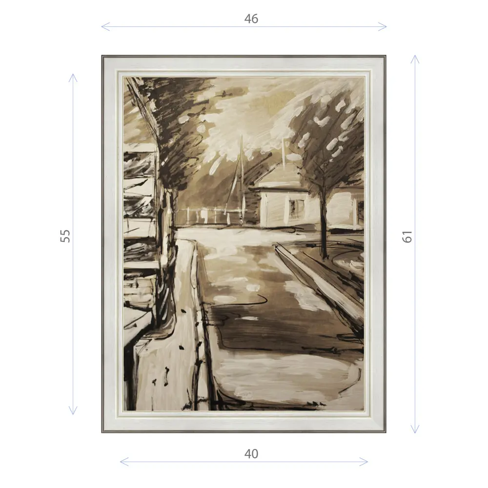 Фото Картина в раме Декор Депо Константин Малютин "Окраина города" E20 61x46 см Фото Картина в раме Декор Депо Константин Малютин "Окраина города" E20 61x46 см