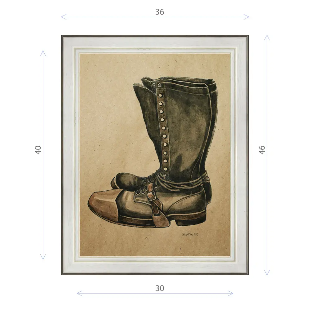 Фото Картина в раме Декор Депо Константин Малютин "Мотоботы" E20 46x36 см Фото Картина в раме Декор Депо Константин Малютин "Мотоботы" E20 46x36 см