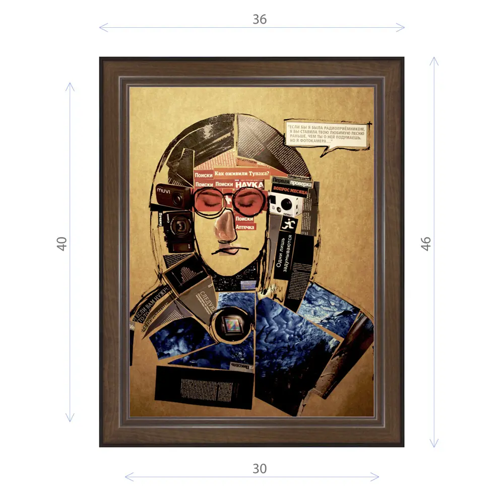 Фото Картина в раме Декор Депо Константин Малютин "Радио 2" E21 46x36 см Фото Картина в раме Декор Депо Константин Малютин "Радио 2" E21 46x36 см