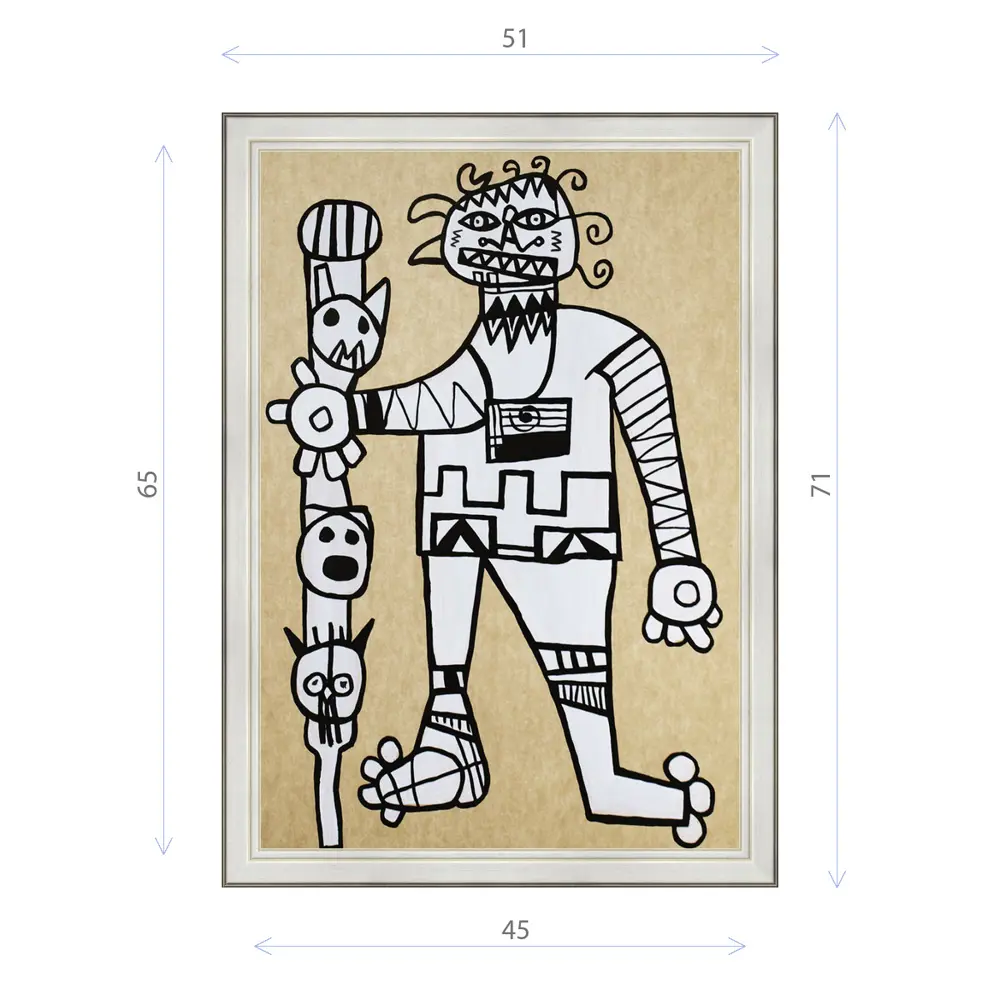 Фото Картина в раме Декор Депо Константин Малютин "Шаман" E20 71x51 см