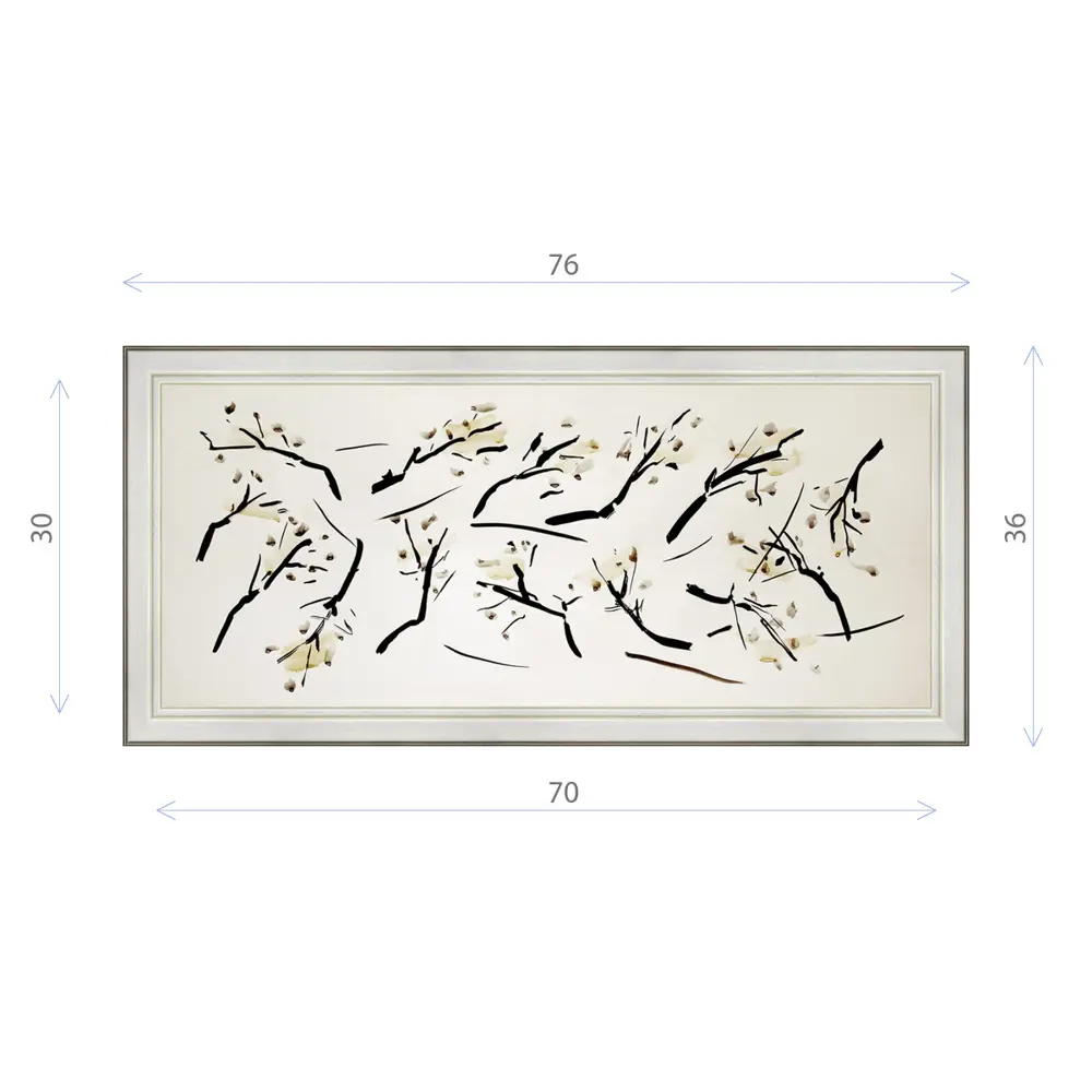 Фото Картина в раме Декор Депо Константин Малютин "Ветки" E20 36x76 см