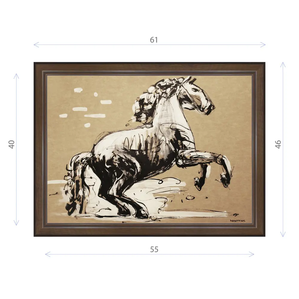 Фото Картина в раме Декор Депо Константин Малютин "Лошадь" E21 46x61 см Фото Картина в раме Декор Депо Константин Малютин "Лошадь" E21 46x61 см