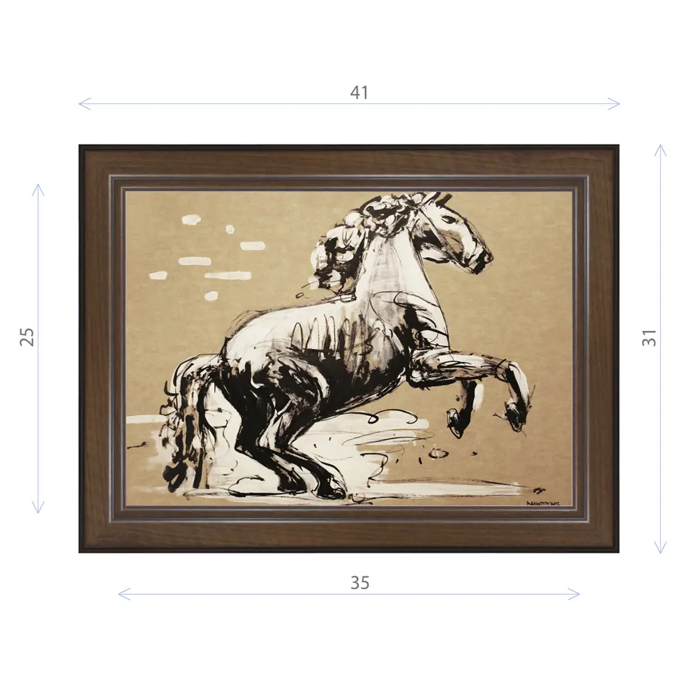 Фото Картина в раме Декор Депо Константин Малютин "Лошадь" E21 31x41 см Фото Картина в раме Декор Депо Константин Малютин "Лошадь" E21 31x41 см