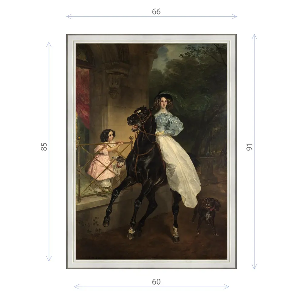 Фото Картина в раме Декор Депо Карл Брюллов "Всадница 1832 (Третьяковская галерея)" E20 91x66 см Фото Картина в раме Декор Депо Карл Брюллов "Всадница 1832 (Третьяковская галерея)" E20 91x66 см