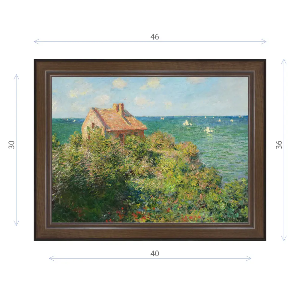 Фото Картина в раме Декор Депо Клод Моне "Рыбацкий домик в Варженвилле" E21 36x46 см Фото Картина в раме Декор Депо Клод Моне "Рыбацкий домик в Варженвилле" E21 36x46 см