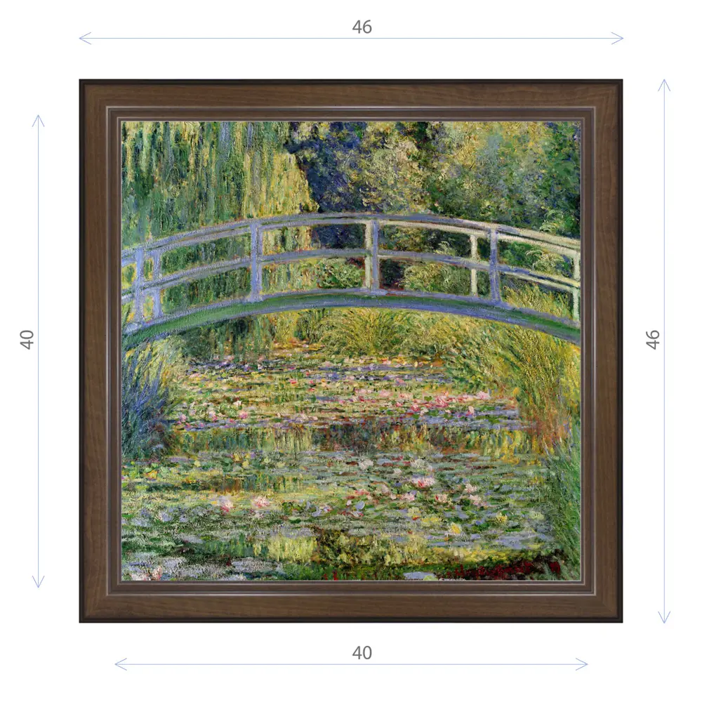 Фото Картина в раме Декор Депо Клод Моне "Японский мостик" E21 46x46 см Фото Картина в раме Декор Депо Клод Моне "Японский мостик" E21 46x46 см