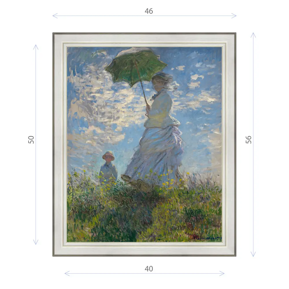 Фото Картина в раме Декор Депо Клод Моне "Променад женщины с зонтом" E20 56x46 см Фото Картина в раме Декор Депо Клод Моне "Променад женщины с зонтом" E20 56x46 см
