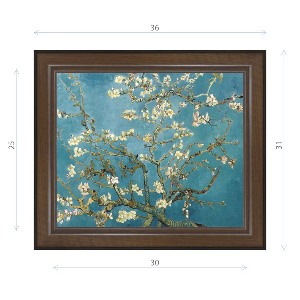 Фото Картина в раме Декор Депо Винсент Ван Гог "Цветение миндаля" E21 31x36 см Фото Картина в раме Декор Депо Винсент Ван Гог "Цветение миндаля" E21 31x36 см