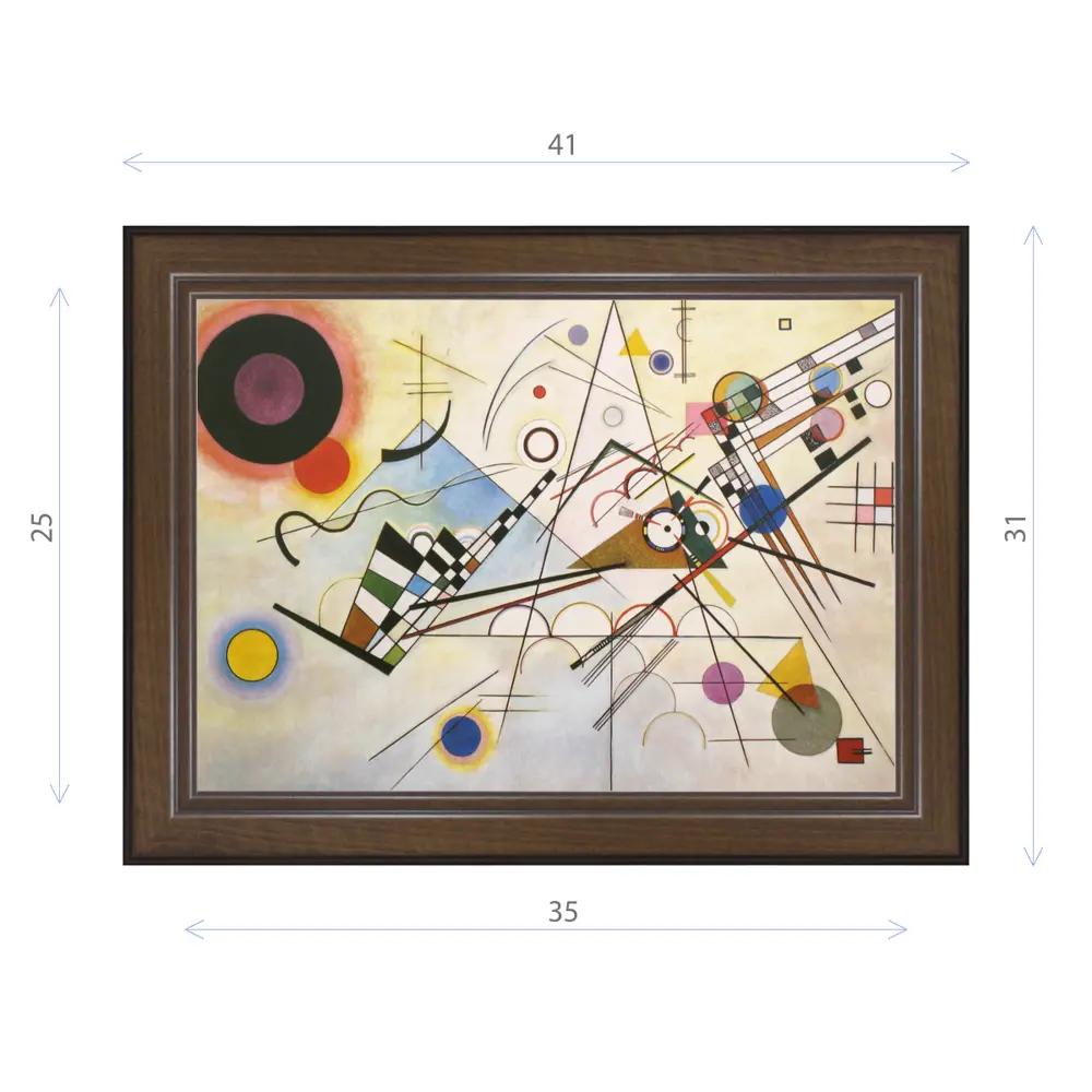 Фото Картина в раме Декор Депо Василий Кандинский "Композиция 8" E21 31x41 см Фото Картина в раме Декор Депо Василий Кандинский "Композиция 8" E21 31x41 см