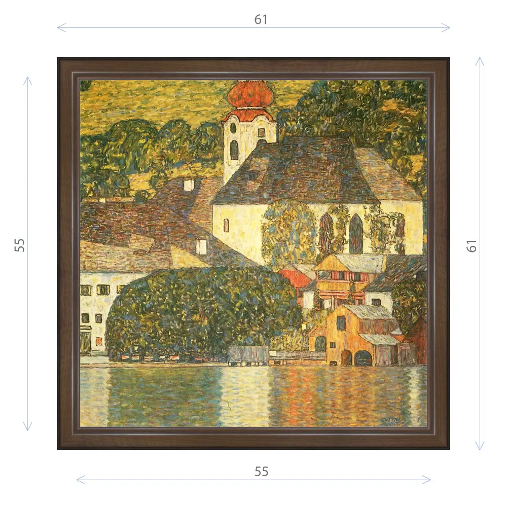 Фото Картина в раме Декор Депо Густав Климт "Церковь в Унтерах-ам-Аттерзее"" E21 61x61 см Фото Картина в раме Декор Депо Густав Климт "Церковь в Унтерах-ам-Аттерзее"" E21 61x61 см