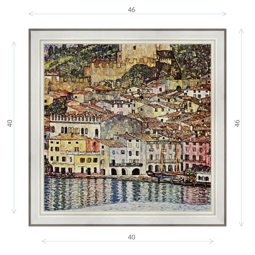 Фото Картина в раме Декор Депо Густав Климт "Мальчесине на озере Гарда" E20 46x46 см Фото Картина в раме Декор Депо Густав Климт "Мальчесине на озере Гарда" E20 46x46 см