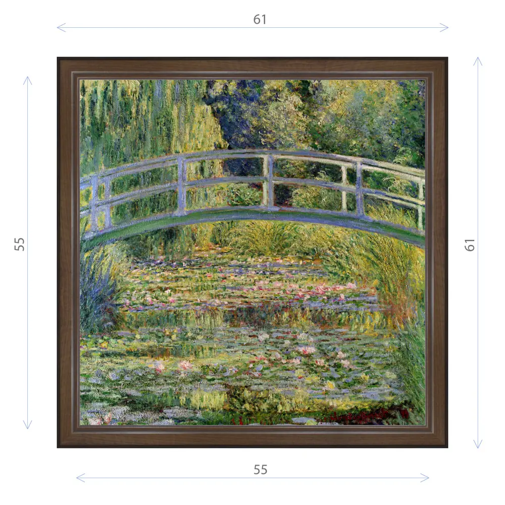 Фото Картина в раме Декор Депо Клод Моне "Японский мостик" E21 61x61 см Фото Картина в раме Декор Депо Клод Моне "Японский мостик" E21 61x61 см
