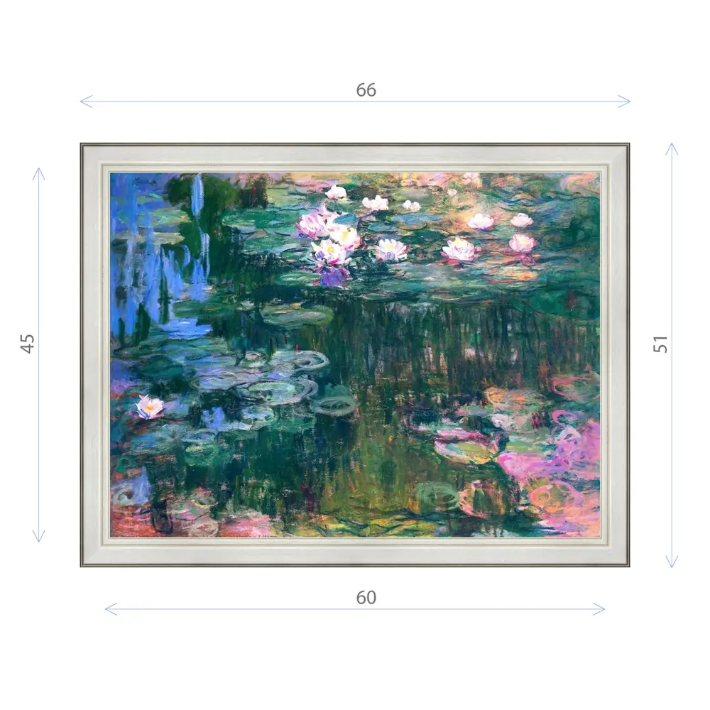 Фото Картина в раме Декор Депо Клод Моне "Водяные лилии" E20 51x66 см Фото Картина в раме Декор Депо Клод Моне "Водяные лилии" E20 51x66 см