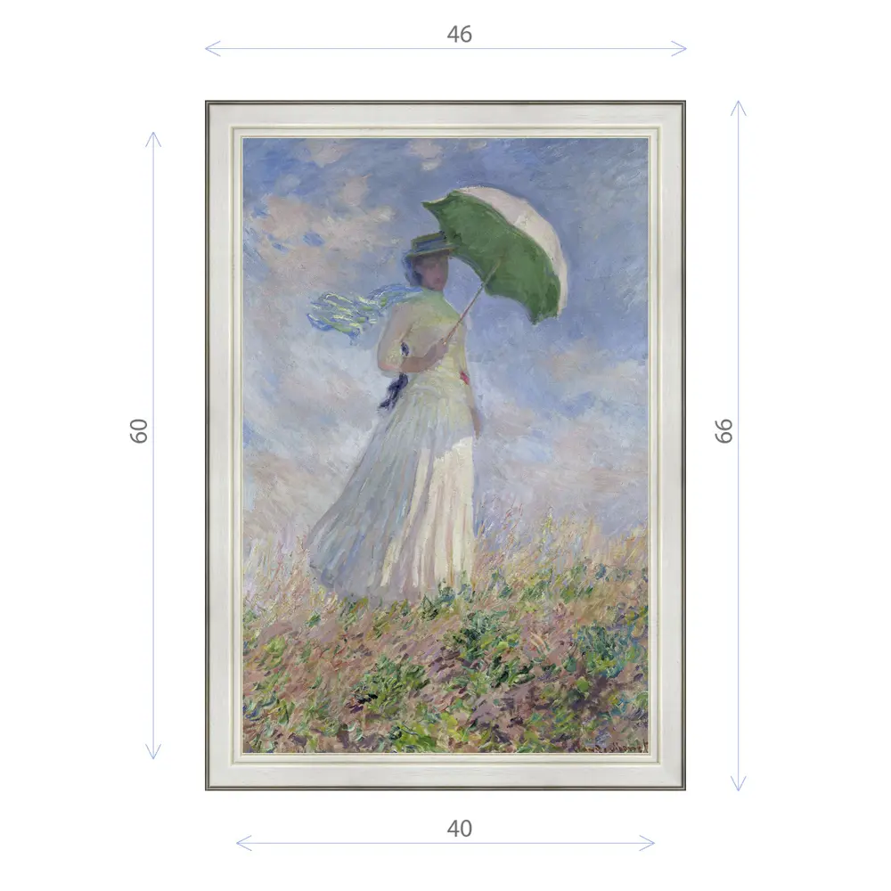Фото Картина в раме Декор Депо Клод Моне "Женщина с зонтом лицом к художнику" E20 66x46 см
